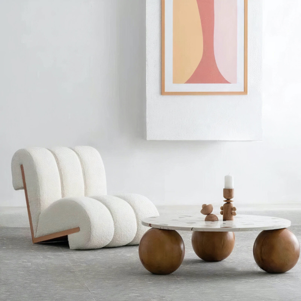 Talia Solid Wood Base Armchair.