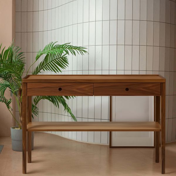 Oslo Walnut Console Table with Drawers