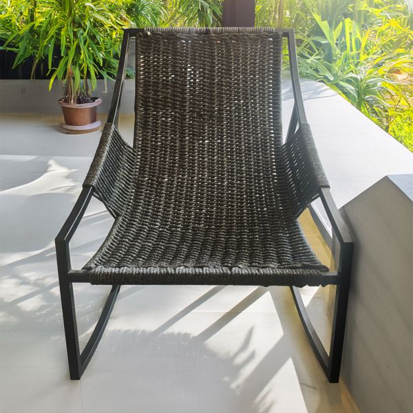 HandWoven – Steel Frame Rocking Chair with Nylon Rope Weave