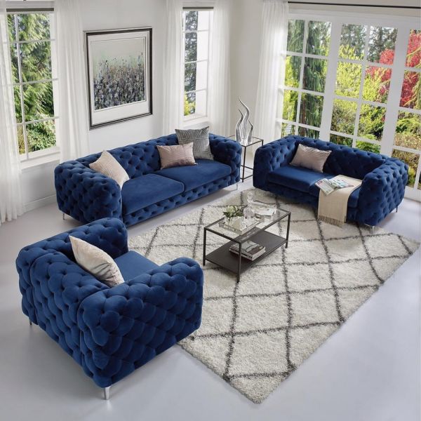 Oxford Dusky Blue Chesterfield  Multi Seater Sofa