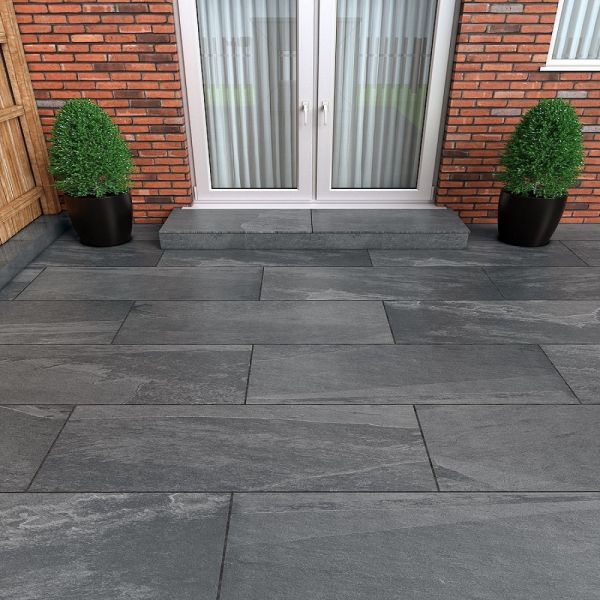 Brazil Slate Effect Outdoor Porcelain Tiles - 3x2ft-16mm