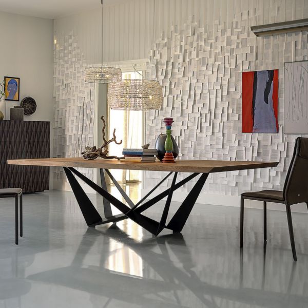 Smoked Teak Finish Skorpio Dining Table