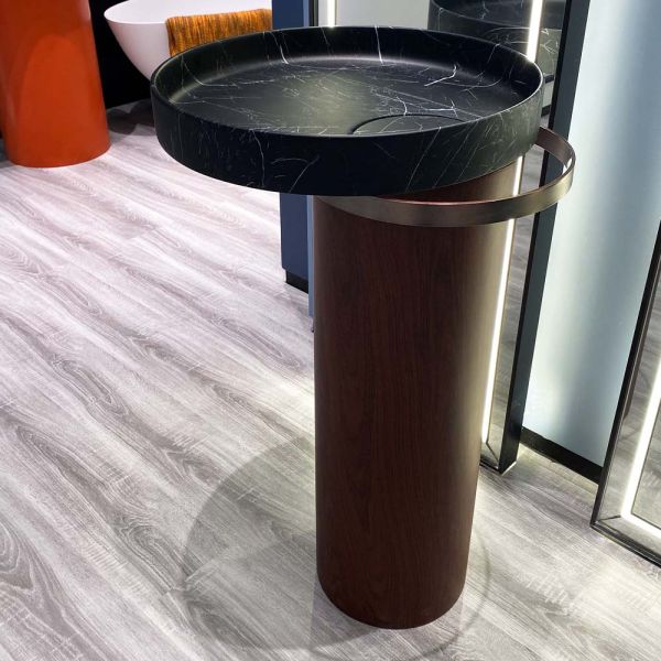 Golden Rim Nirwana Wood Freestanding Washbasin