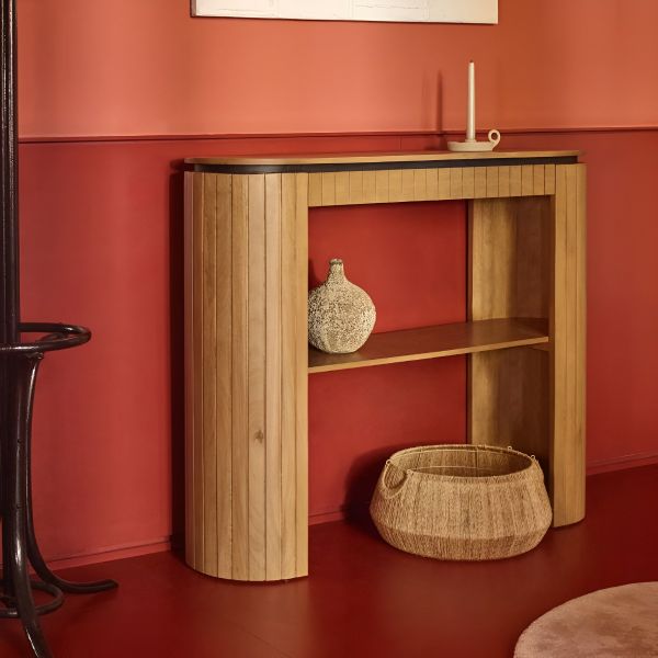 Console Table With 1 Drawer, Solid Wood, 120 X 90 cm.