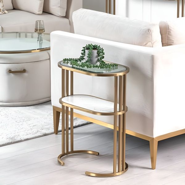 Aria Side Table Brass finish.