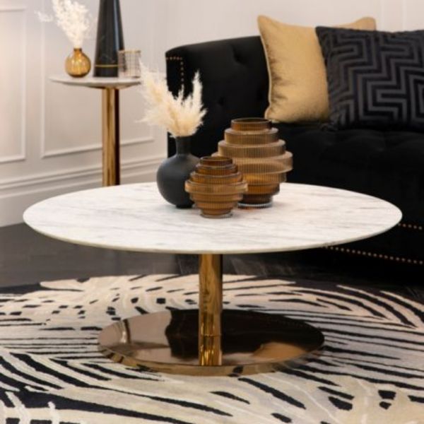 Brass finish PVD Coffee Table.