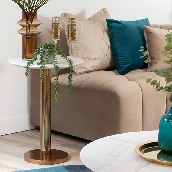 Brass finish PVD Side Table.