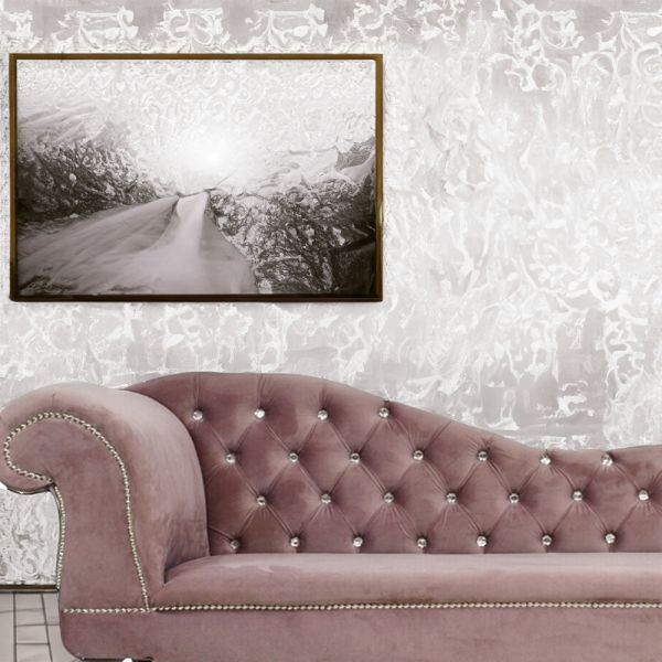 Alma Handmade Divan Lounger in Tufted Pink Suede
