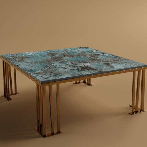 Amazonite Adicon Gloss Center Table with Customizable Top