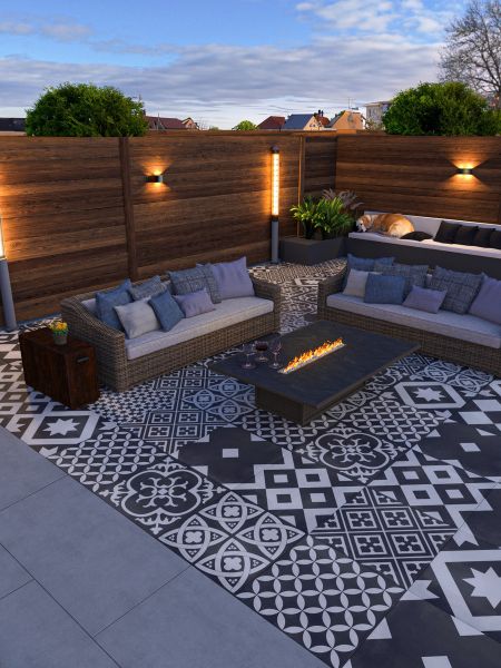 Victorian Mix Decor Outdoor Paving Slabs - 3x2ft-20mm
